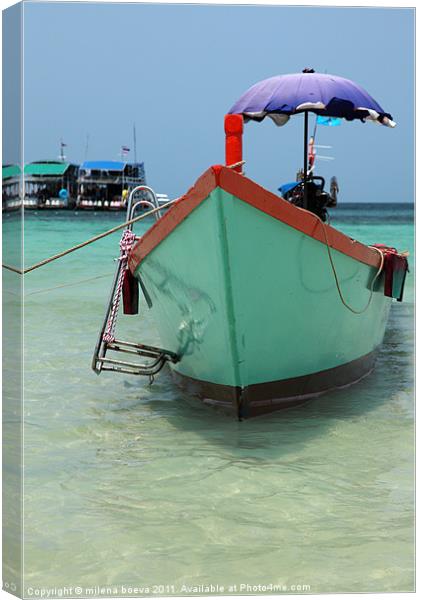 thai boat Canvas Print by milena boeva