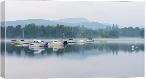 Windermere Reflections Canvas Print by David Semmens