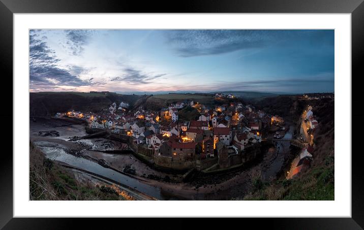Early morning at Staithes Framed Mounted Print by David Semmens