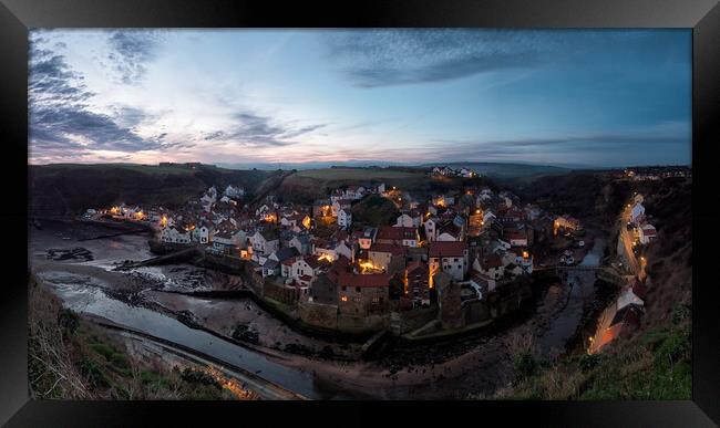 Early morning at Staithes Framed Print by David Semmens