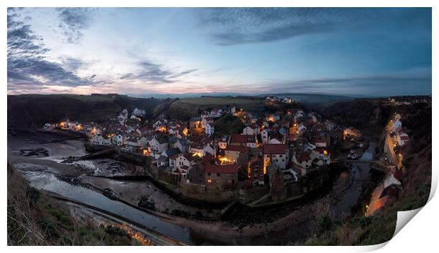 Early morning at Staithes Print by David Semmens