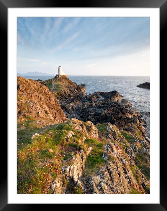 Llanddwyn Island Lighthouse Framed Mounted Print by David Semmens