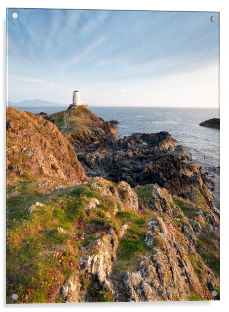 Llanddwyn Island Lighthouse Acrylic by David Semmens