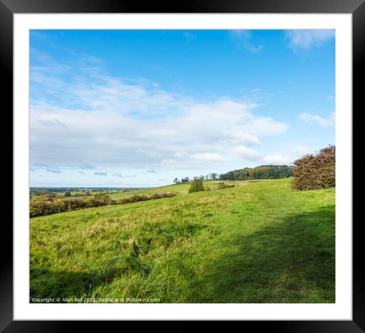 West Edge of the Lincolnshire Wolds above Tealby Framed Mounted Print by Allan Bell