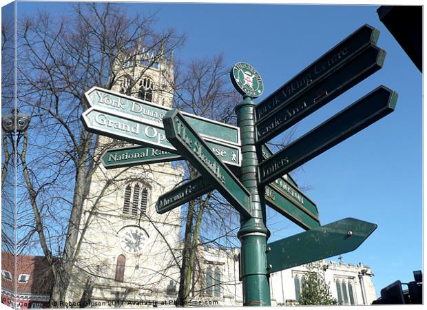 York posts find your way Canvas Print by Robert Gipson