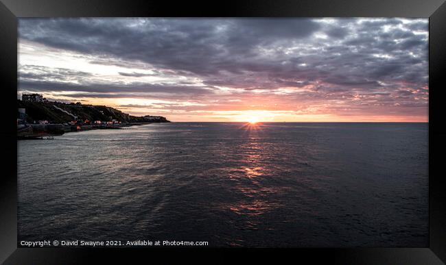 Cromer Sunset Framed Print by David Swayne