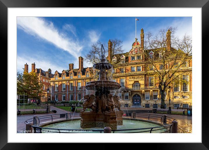 Town Hall Square, Leicester Framed Mounted Print by Jim Monk