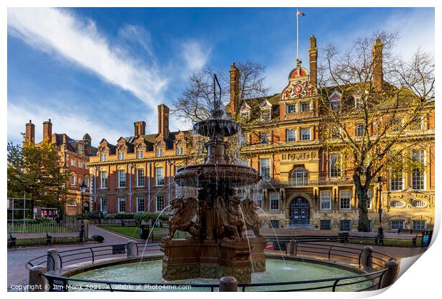 Town Hall Square, Leicester Print by Jim Monk