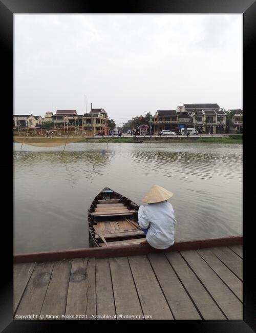 Vietnam Riverside Framed Print by Simon Peake