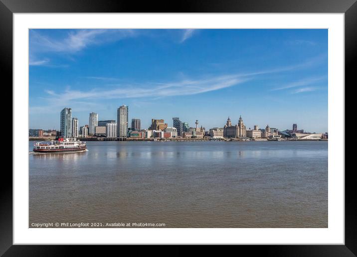 Ferry across the Mersey  Framed Mounted Print by Phil Longfoot