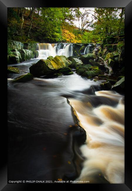 Nelly Ayre foss Waterfall in the north Yorkshire moors 333 Framed Print by PHILIP CHALK
