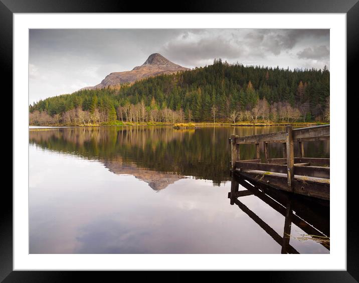 Glencoe Lochan Reflections. Framed Mounted Print by Tommy Dickson