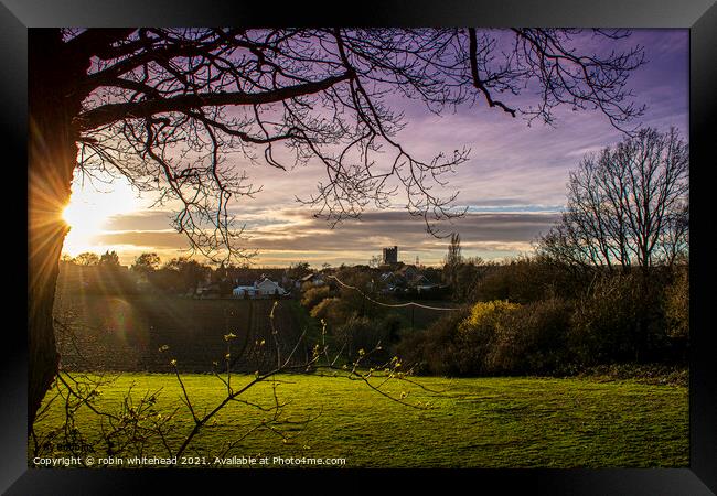 Southfleet at Sunset Framed Print by robin whitehead