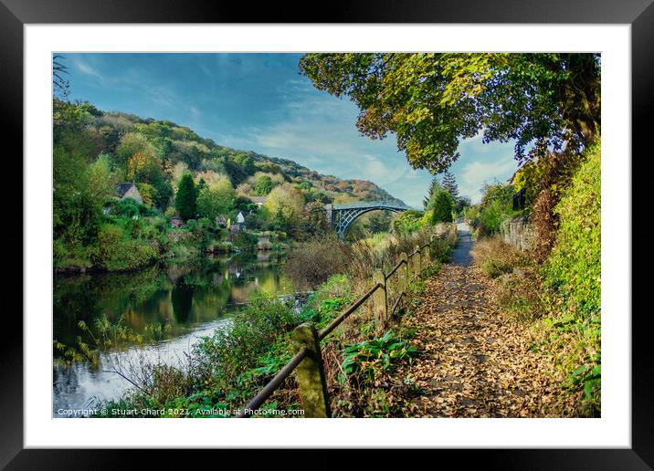 River severn ironbridge gorge shropshire england. Framed Mounted Print by Stuart Chard