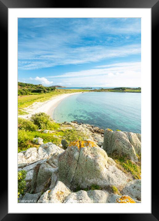 Great Porth beach, Bryher, Isles of Scilly Framed Mounted Print by Justin Foulkes