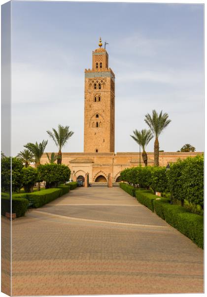 Koutoubia mosque in Marrakesh Canvas Print by Jason Wells