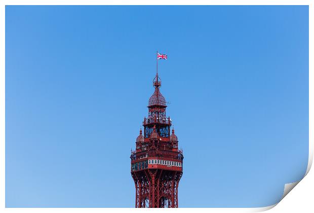 Top of the Blackpool Tower Print by Jason Wells
