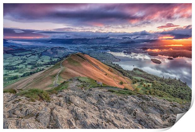 Majestic Sunrise over Catbells Print by James Marsden