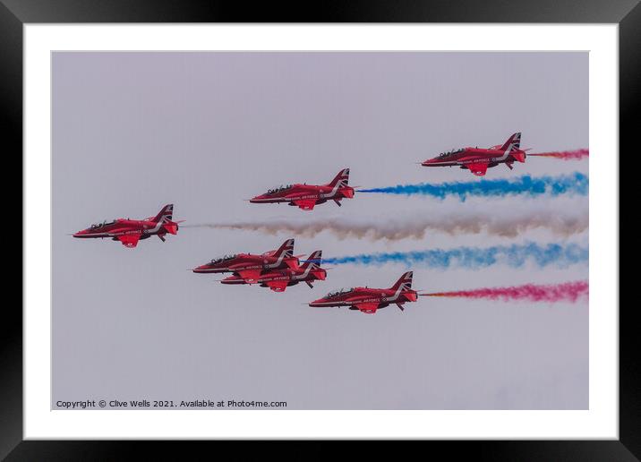 Red Arrows Framed Mounted Print by Clive Wells
