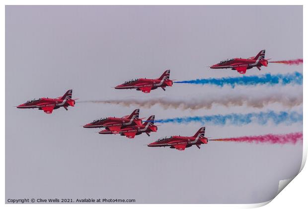 Red Arrows Print by Clive Wells