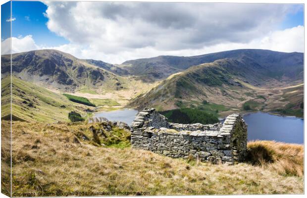 Haweswater and Mardale Ruin Canvas Print by Keith Douglas