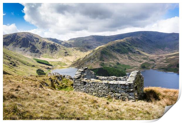 Haweswater and Mardale Ruin Print by Keith Douglas