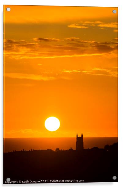 Sunrise over Cromer Acrylic by Keith Douglas