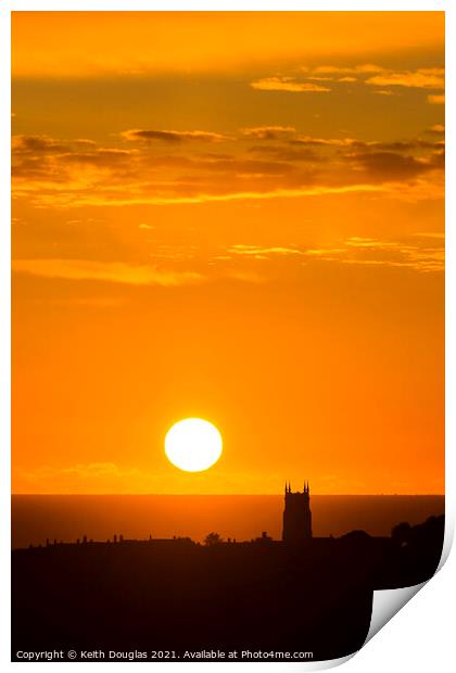 Sunrise over Cromer Print by Keith Douglas