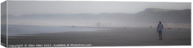 Walking through the sea mist - Panoramic  Canvas Print by Glen Allen