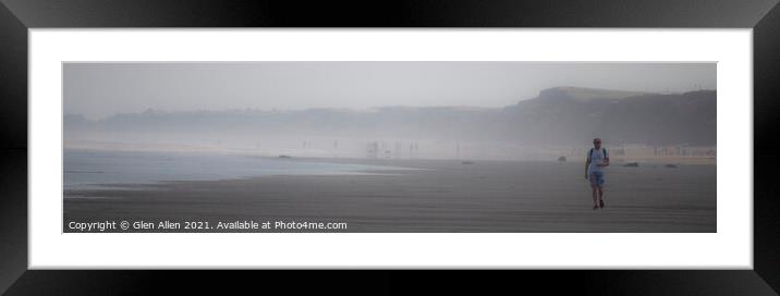 Walking through the sea mist - Panoramic  Framed Mounted Print by Glen Allen