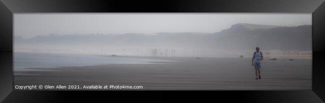 Walking through the sea mist - Panoramic  Framed Print by Glen Allen