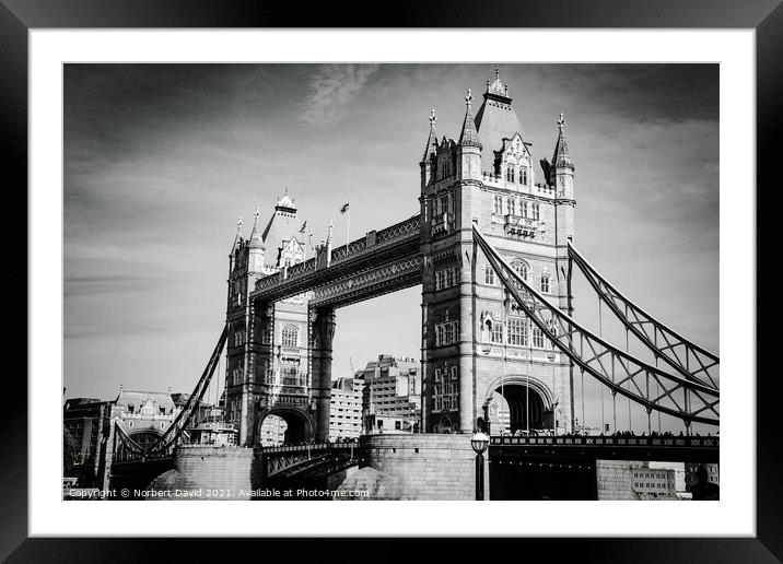 Tower Bridge Framed Mounted Print by Norbert David