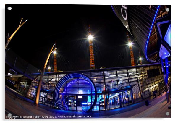 Entrance to O2 Arena, Millennium Dome, London, UK Acrylic by Geraint Tellem ARPS