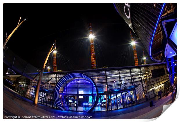 Entrance to O2 Arena, Millennium Dome, London, UK Print by Geraint Tellem ARPS
