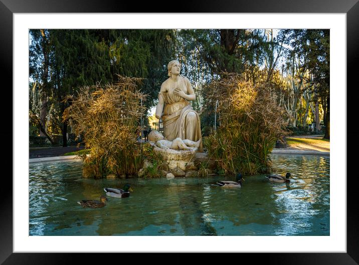 Fountain of Moses in Borghese Gardens Framed Mounted Print by Steve Heap