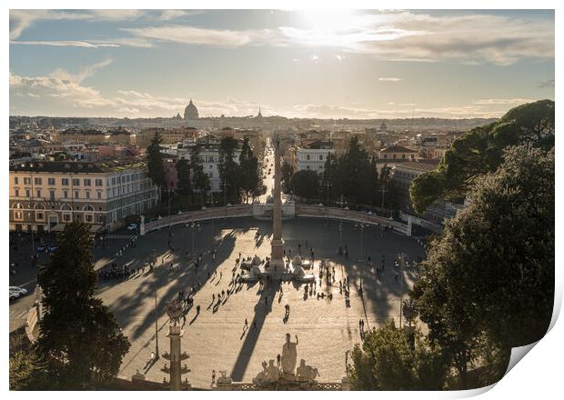 Piazza del Popolo in Rome, Italy Print by Steve Heap