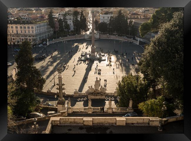 Piazza del Popolo in Rome, Italy Framed Print by Steve Heap