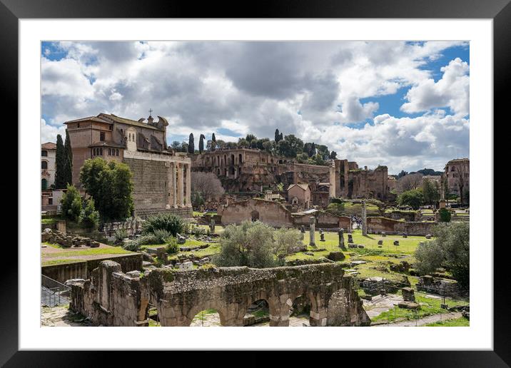 Church of St Cosma and Damion in Rome Framed Mounted Print by Steve Heap