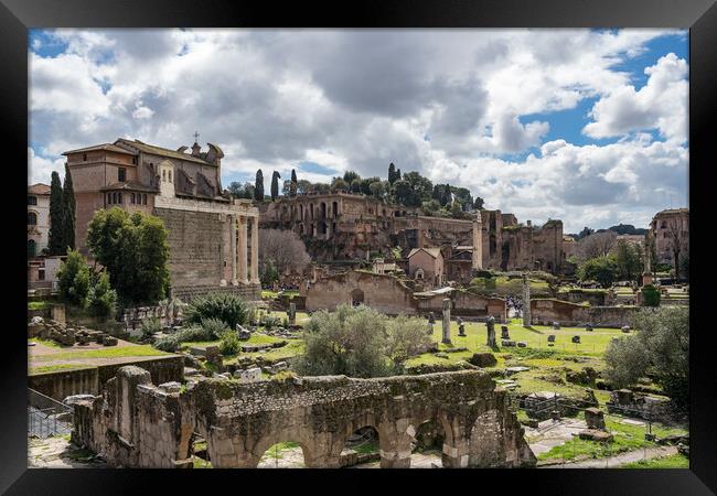 Church of St Cosma and Damion in Rome Framed Print by Steve Heap