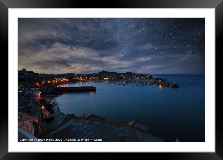 Evening. St Ives Harbour, Cornwall Framed Mounted Print by Brian Pierce