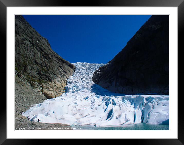 Briksdal Glacier, Norway Framed Mounted Print by Nic Croad