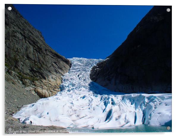 Briksdal Glacier, Norway Acrylic by Nic Croad