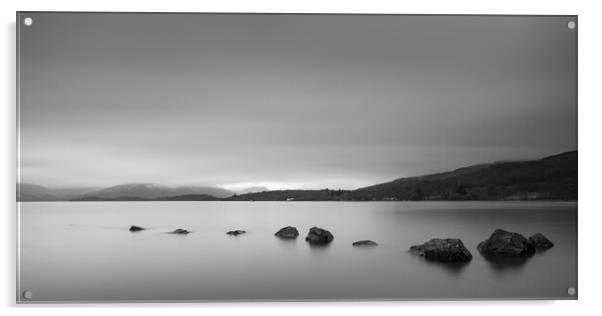 Loch Lomond Mono Moment Acrylic by Phil Durkin DPAGB BPE4
