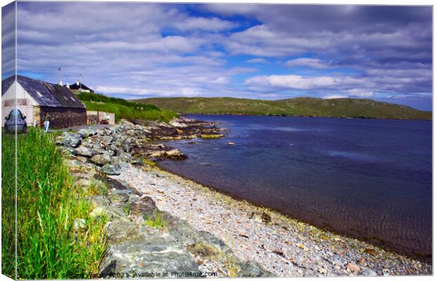 The Ura Firth at Hillswick Canvas Print by Steven Watson