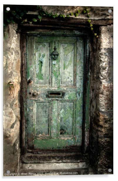 The Green Door, St Ives, Cornwall Acrylic by Brian Pierce