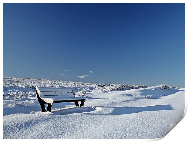 Seat in the Snow Print by Mark Pritchard