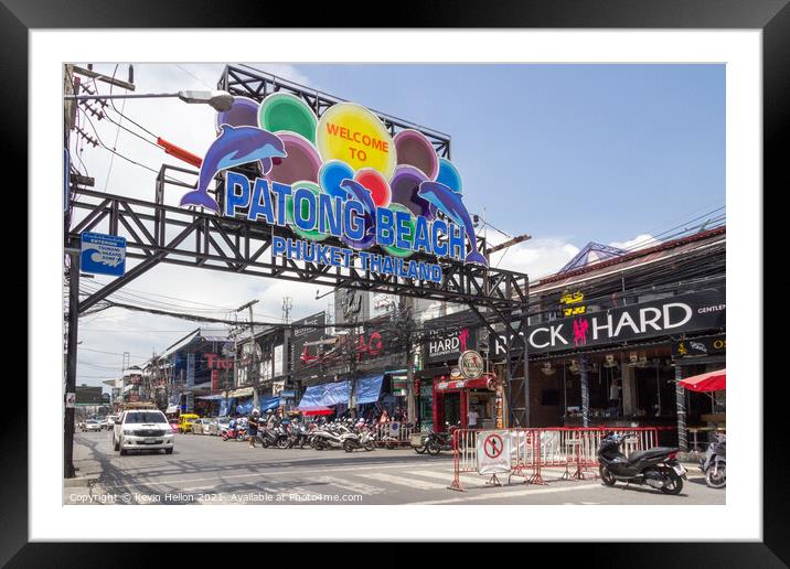 Welcome to Patong beach  Framed Mounted Print by Kevin Hellon