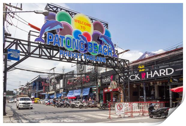 Welcome to Patong beach  Print by Kevin Hellon