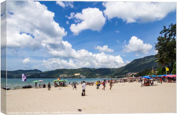 Patong beach on a sunny day Canvas Print by Kevin Hellon