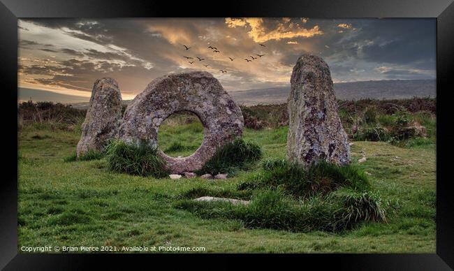 Men-an-Tol, Penwith, Cornwall Framed Print by Brian Pierce